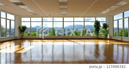 cute kitten on the window 123986382