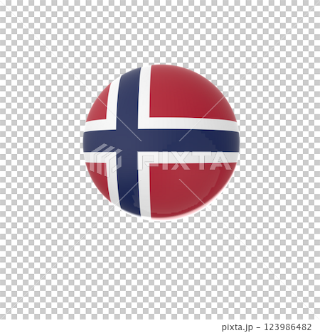Sweden glossy flag ball in white background 123986482