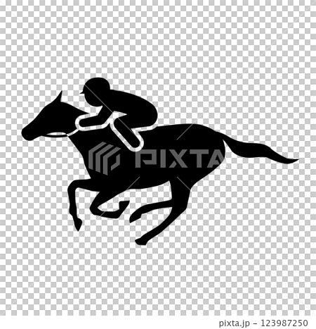 Horse riding icon 123987250