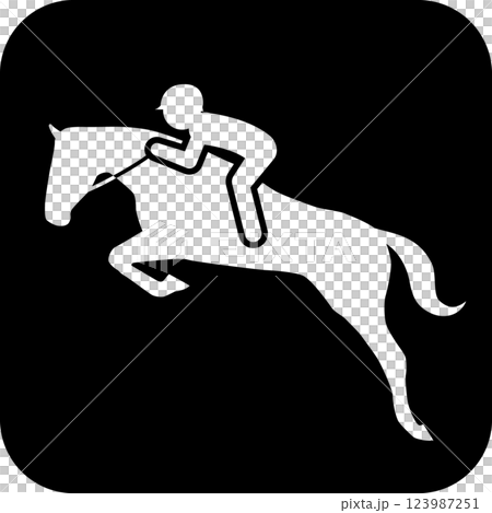 Horse riding icon Horse riding icon 123987251