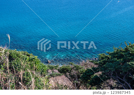 五島列島の海　上五島　長崎県　きれいな海 123987345