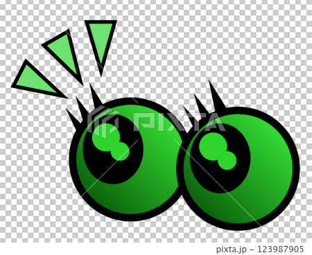 両目でビックリした目をする眼球のイラスト 両目でビックリした目をする眼球のイラスト 123987905