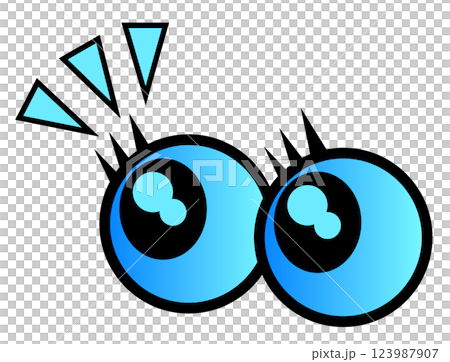 両目でビックリした目をする眼球のイラスト 両目でビックリした目をする眼球のイラスト 123987907