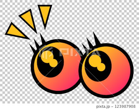 用驚訝的眼神看眼球的插圖 用驚訝的眼神看眼球的插圖 123987908