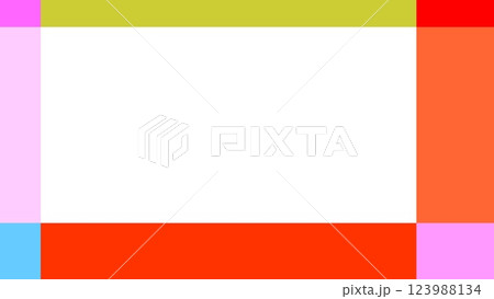 フレーム ホワイトスペース スクエア カラフル フレーム ホワイトスペース スクエア カラフル 123988134
