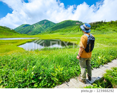 夏の火打山・妙高山登山（天狗の庭から火打山を望む） 123988292