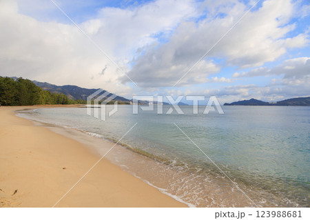 天橋立海水浴場からの景色 123988681
