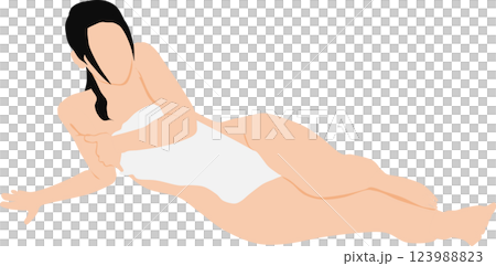 進入溫泉的婦女的例證 123988823