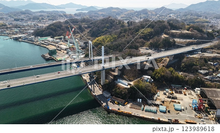 尾道水道【尾道大橋・尾道市街地】ドローン空撮_SHONMI_001～SHONMI_016 123989618