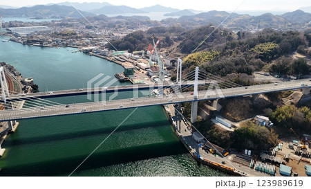 尾道水道【尾道大橋・尾道市街地】ドローン空撮_SHONMI_001～SHONMI_017 123989619