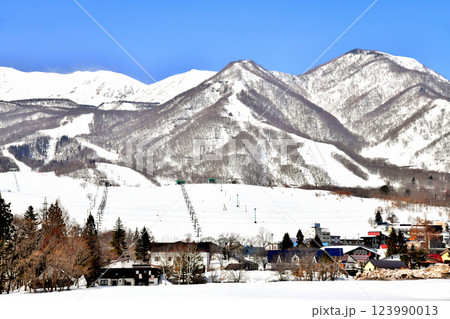 白馬つがいけマウンテンリゾート周辺を望む(長野県小谷村)【2025.3】 123990013