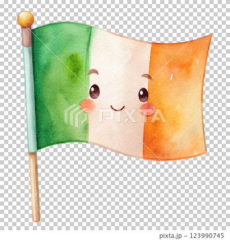 St. Patrick Day Watercolor 123990745