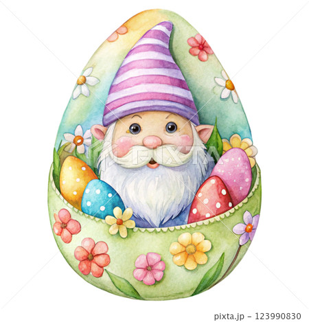 Gnome Easter Clipart Watercolor Gnome Easter Clipart Watercolor 123990830