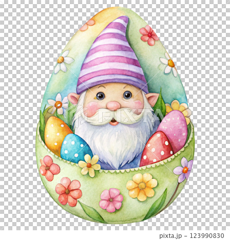 Gnome Easter Clipart Watercolor Gnome Easter Clipart Watercolor 123990830