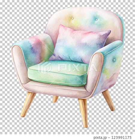 Chair Kawai Minimal Watercolor 123991175