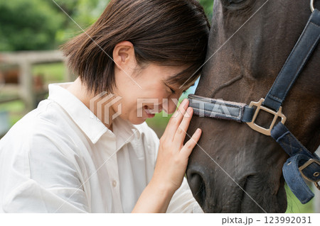 involved with horses 123992031