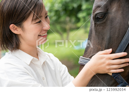 involved with horses 123992034
