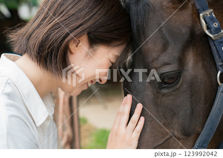 involved with horses 123992042