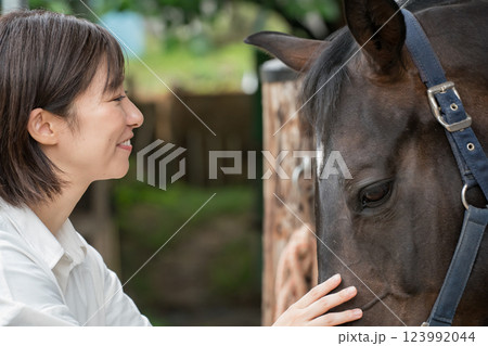 involved with horses 123992044