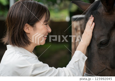 involved with horses 123992045