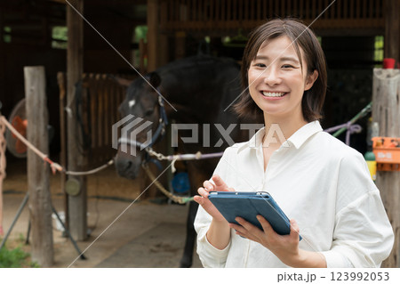 involved with horses 123992053