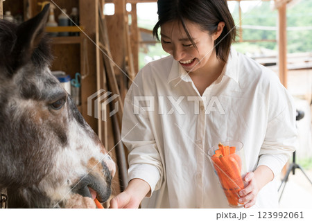 involved with horses 123992061