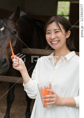 involved with horses 123992077