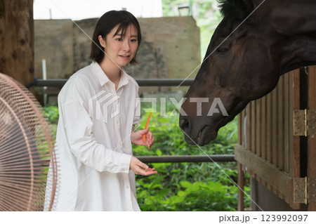 involved with horses 123992097