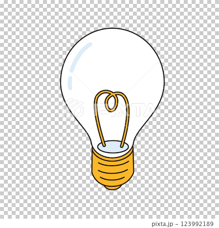 Illustration of a light bulb in an isometric composition 123992189