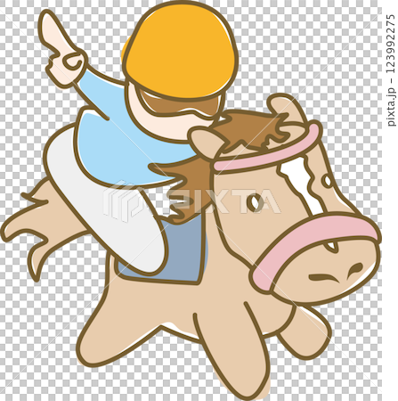 かわいい馬のイラスト 123992275