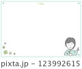 介護見出しフレーム 123992615