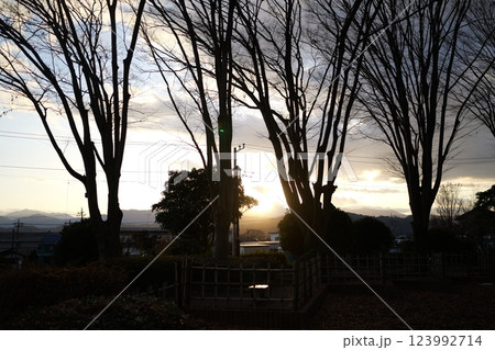 夕暮れの街並み 123992714