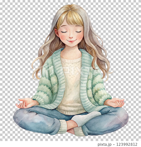 Girl Watercolor 123992812