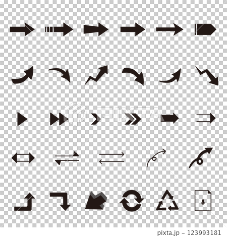 Simple arrow icon set Simple arrow icon set 123993181