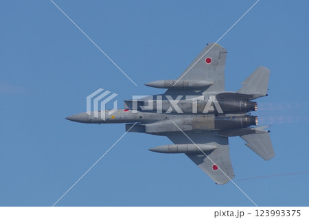 航空祭で機動飛行を行う航空自衛隊のF-15 航空祭で機動飛行を行う航空自衛隊のF-15 123993375