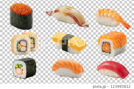 各種壽司套裝 123993812