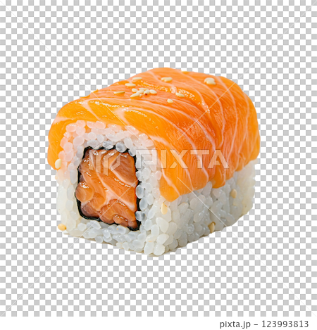 美味的鮭魚夾 123993813