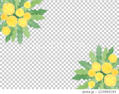 蒲公英水彩插畫框架角落裝飾背景 123994193