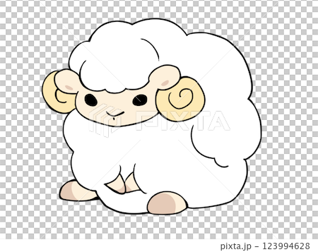 まるっこい ひつじ 123994628