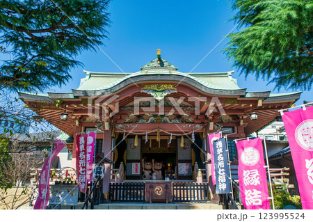 東京都台東区　今戸神社（いまどじんじゃ）　拝殿　招き猫発祥の地 123995524