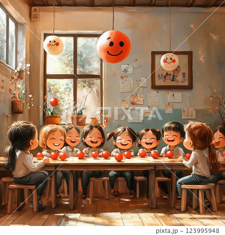 Red nose day in the Classroom 123995948