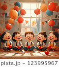 Red nose day in the Classroom 123995967