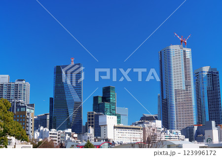 東京都市風景 六本木に立ち並ぶ高層ビル群 東京都市風景 六本木に立ち並ぶ高層ビル群 123996172
