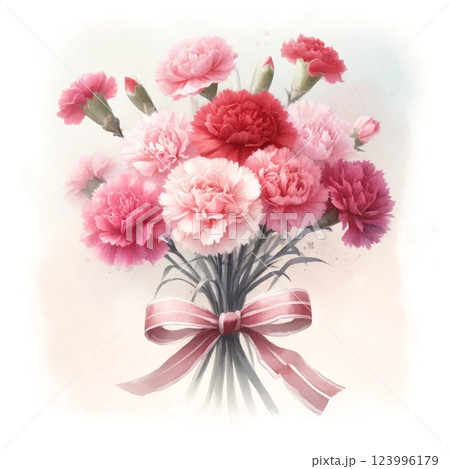 カーネーションの花束 123996179