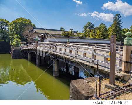 江戸城跡・平川橋と平川門 123996180