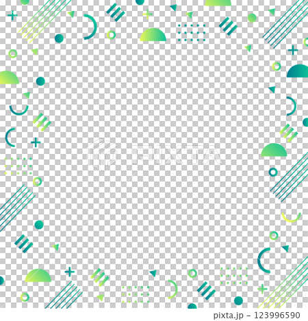 幾何学の背景パターン素材　グリーン　スクエア型 123996590