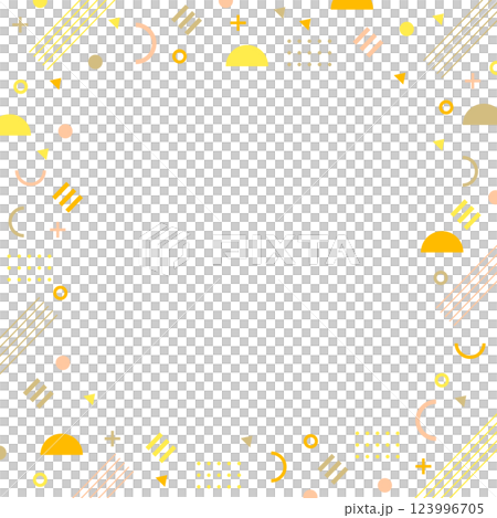 幾何学パターンのフレーム素材 スクエア型 幾何学パターンのフレーム素材 スクエア型 123996705