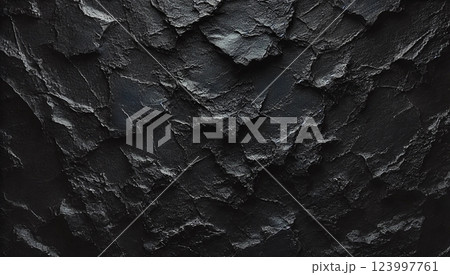 黒い岩の質感テクスチャ背景 黒い岩の質感テクスチャ背景 123997761