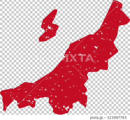 「新潟」の地図の赤いスタンプ、ベクターイラスト素材 「新潟」の地図の赤いスタンプ、ベクターイラスト素材 123997763