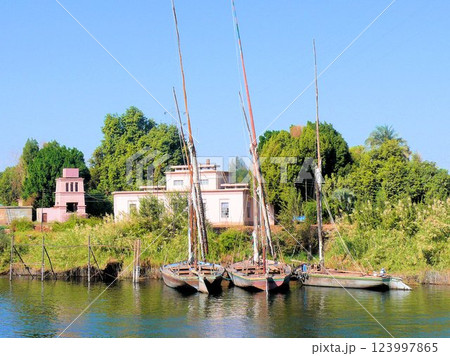 My Felucca, Old Egyptian Sailboat, Ride Down The Nile 123997865